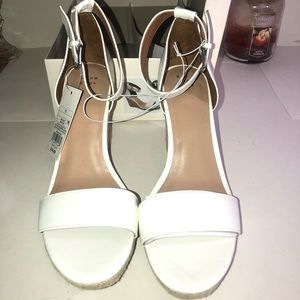 Women’s white wedges brand new